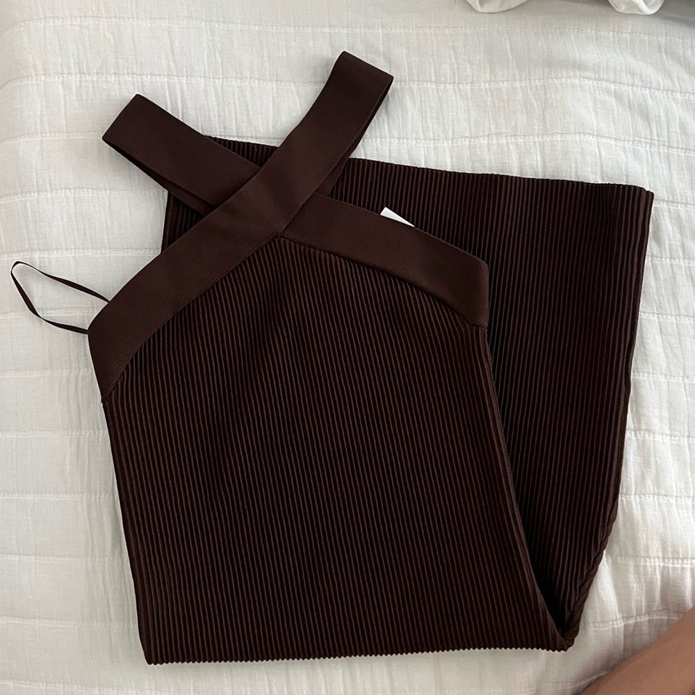 Babaton Coffee Bean Sculpt Dress